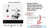 Ninebot Gokart Performance Bundle (White Gokart Kit w/ S-MAX, same specs as PRO