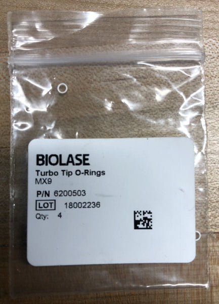 Biolase 6200503 Turbo Tip O-Rings MX9 Qty 4